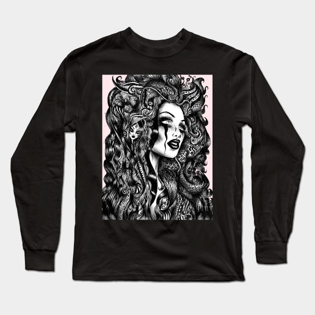 Baroque Head Long Sleeve T-Shirt by VeronicaLux